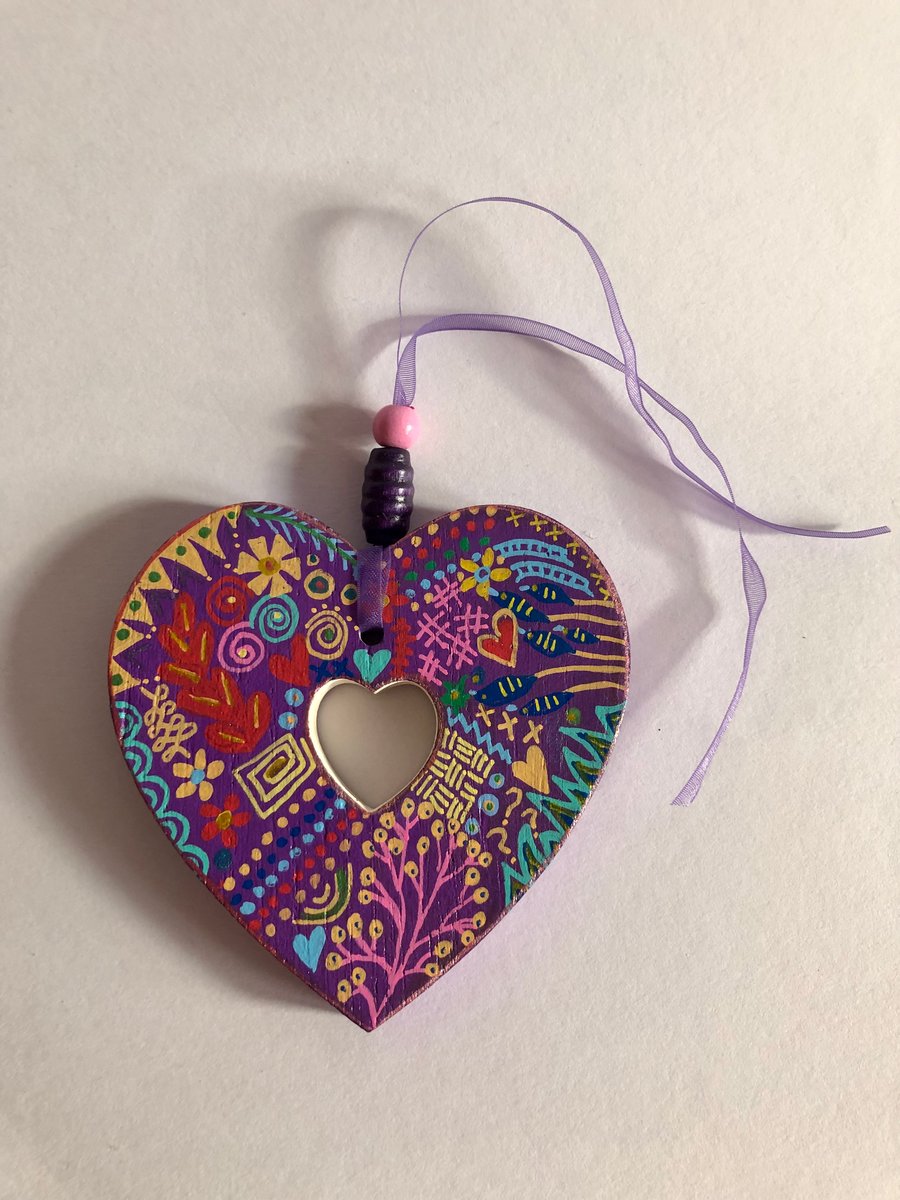 Purplish love heart