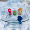 Fused glass whimsical dish 