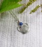 Silver Angel Necklace with Sodalite Gemstone