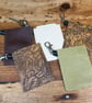 Card holder, Olive green leather, travel card, Travel pass holder with key clip - Image 5