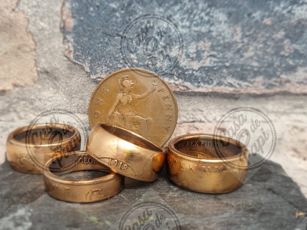 One Penny coin ring