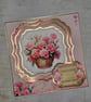 January Birthday Handmade Pink Carnation Greeting Card Mum Friend Sister 