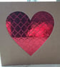 Embossed Foil Heart Kraft Card