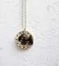 Upcycled steampunk theme - vintage watch dial - Scottish dog design necklace