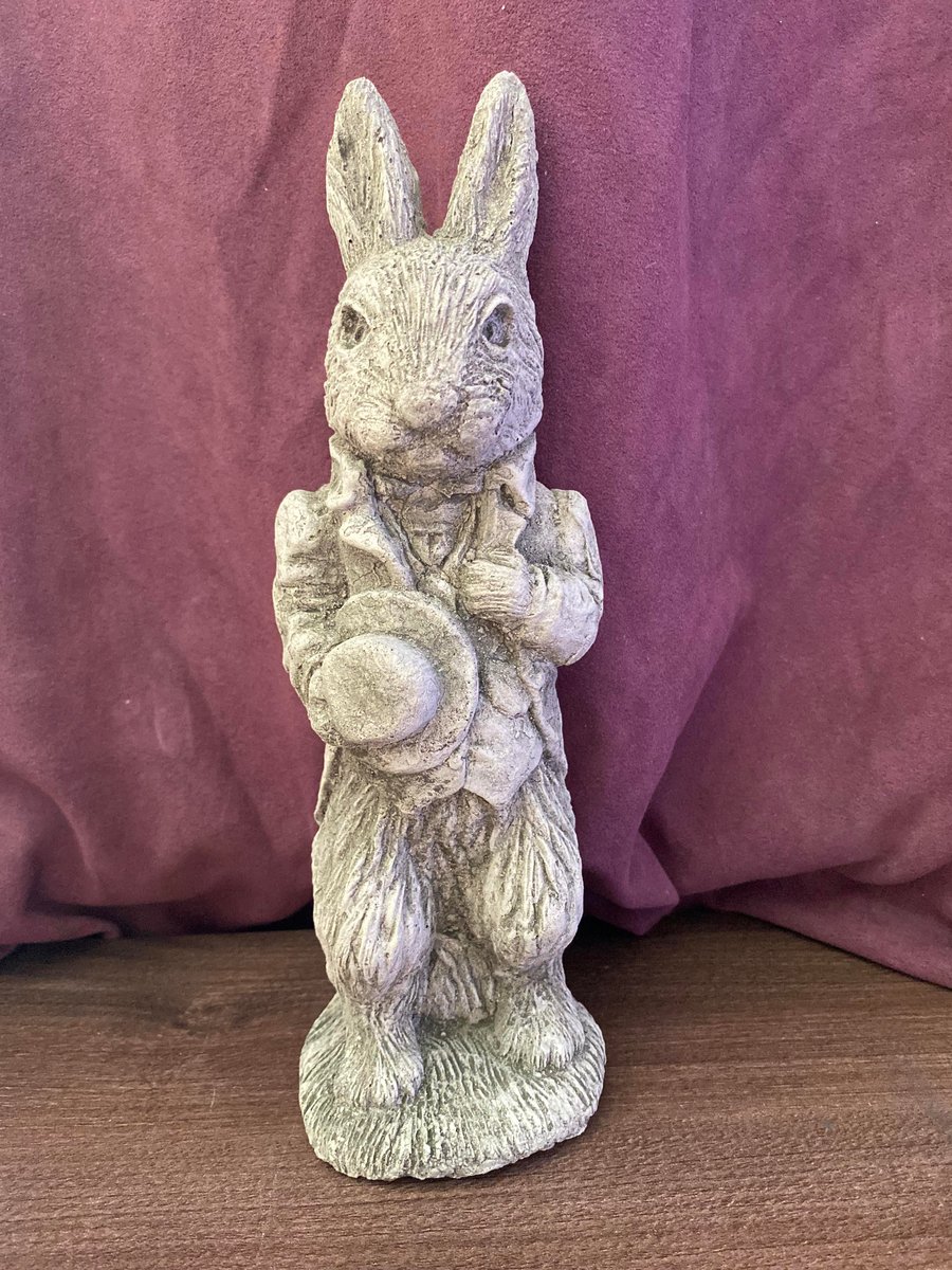 Handmade Peter Rabbit Statue.
