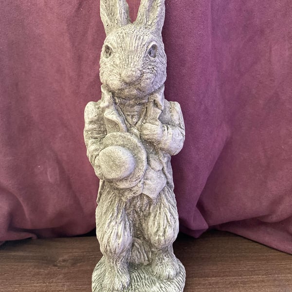 Handmade Peter Rabbit Statue.