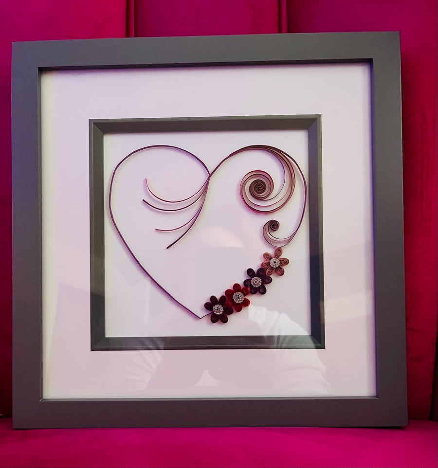 Quilled paper wall art
