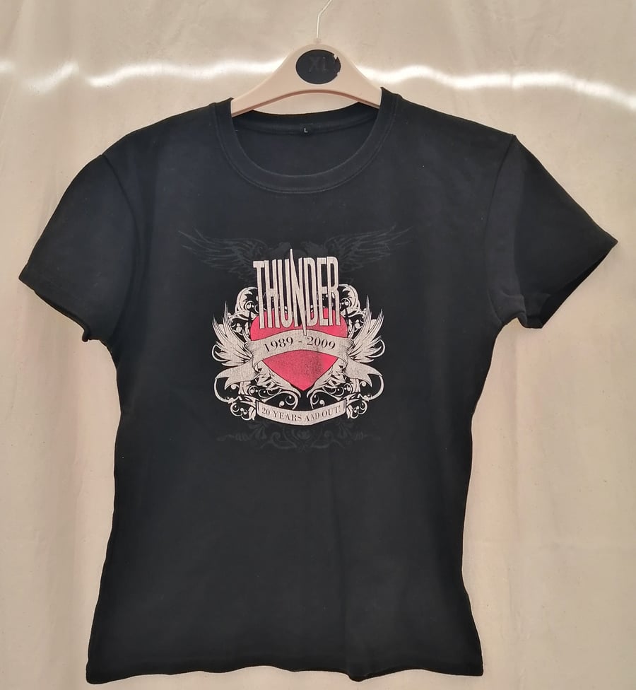 Vintage 2000's Thunder Band Rock Group Top Tshirt size Large