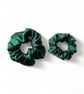 Emerald Green Satin Scrunchie - Large - Image 2