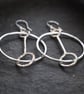 Large Silver Hoop Earrings, Argentium Silver Earring Hoops, Handmade Hoops - Image 1