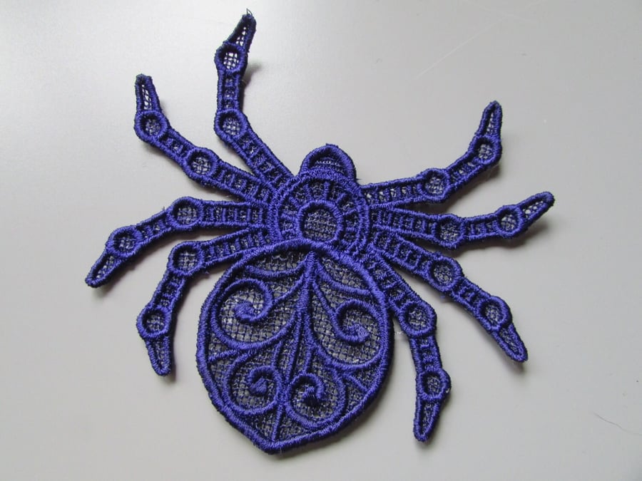 Embroidered Spider Lace Applique