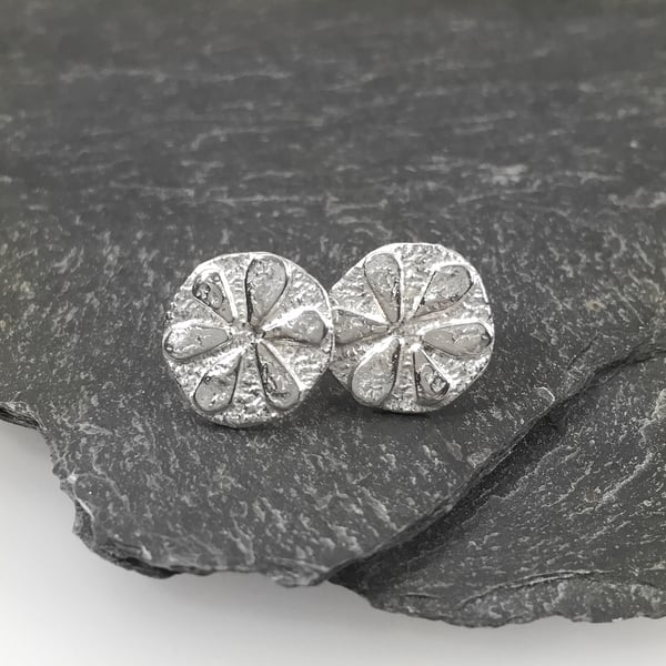 Sterling silver flower stud earrings Bloom