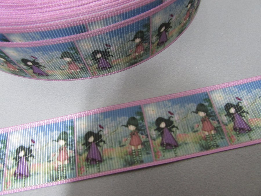Cute Girl Grosgrain Ribbon x 1 metre