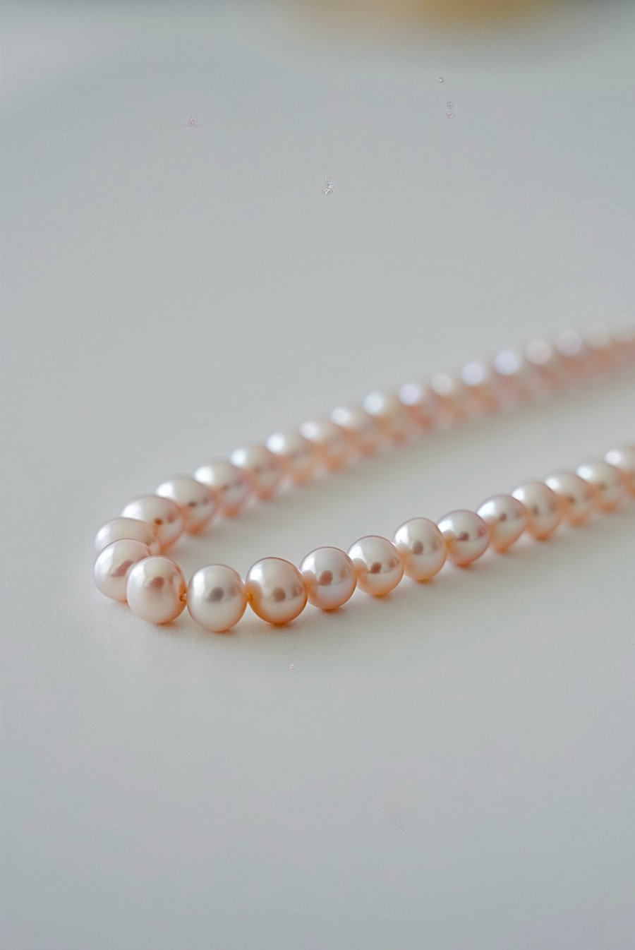 Pink Freshwater Pearl Necklace in Sterling Silver