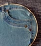 Handmade Denim Pocket Wall Hanging - Medium - Image 4