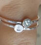initial ring, sterling silver personalized ring, stackable ring, letter ring - Image 5