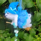 Handknitted Midsummer Mini Mouse- Forget me Not