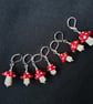 Tiny Glass Mushroom Stitch Marker - Image 3