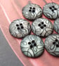 9 16" 15mm 24L Grey Pearl LASER Button (polyester) - Image 2