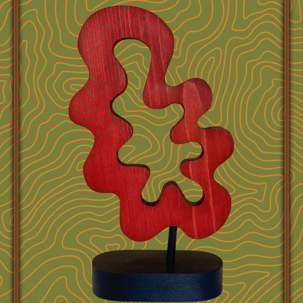 "Flare" - abstract wooden sculpture 