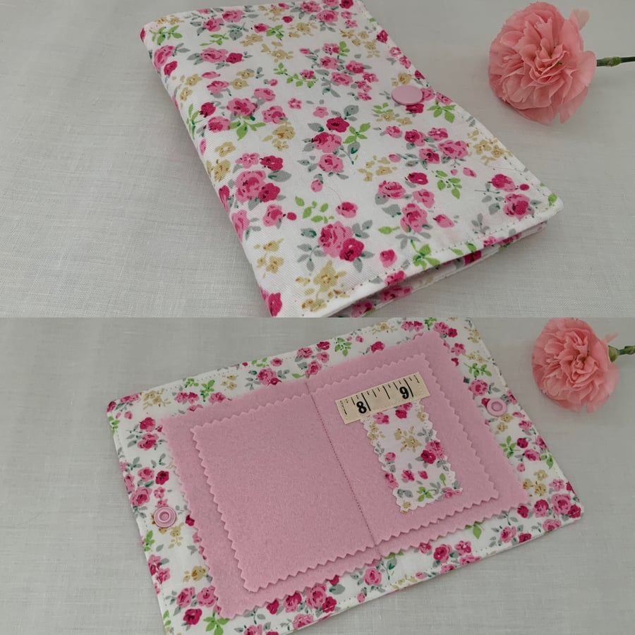 Floral Fabric Needle Case,  Needle Book, Needle Storge, Pin Storage, Mothers Day