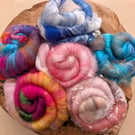 Japanese Inspired Batt Box for Spinning 300g (Six x 50g)