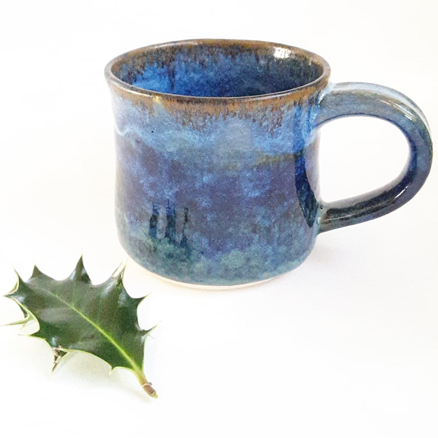 RemoveCeramic Mug in Blue Glazes