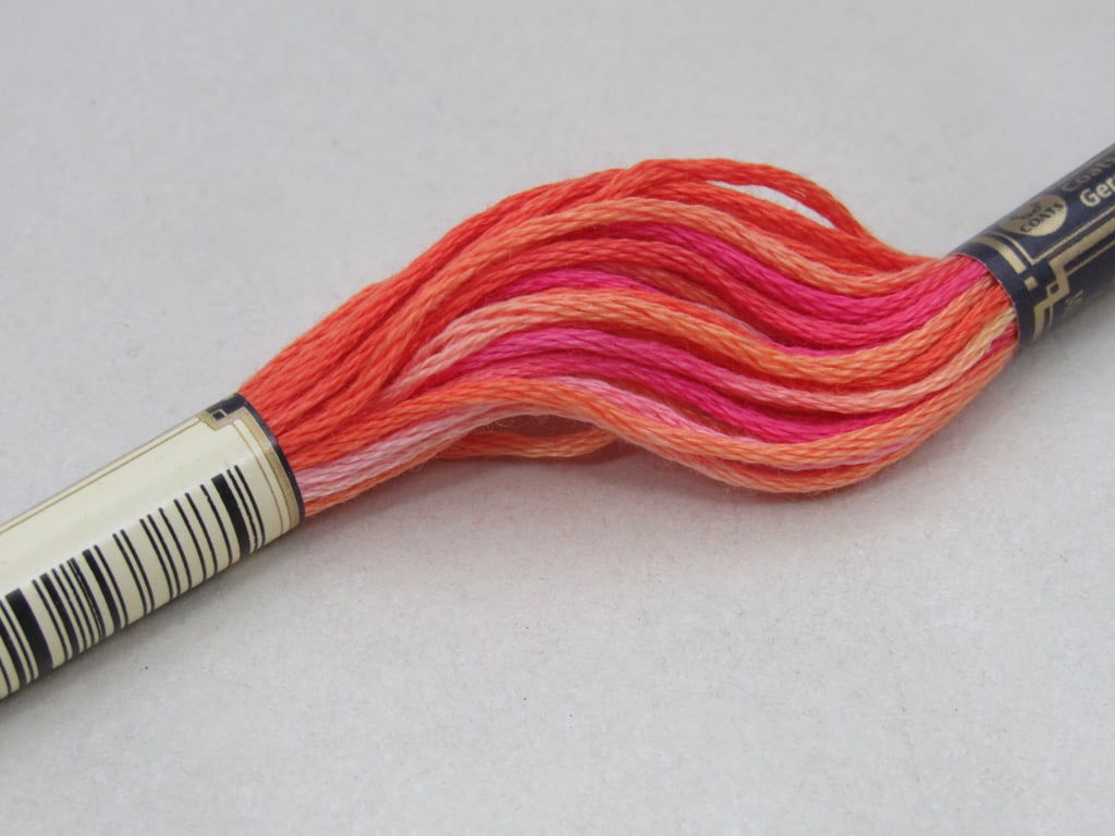 Single Skein of Anchor Spacedyed Red Pink Embroidery Thread