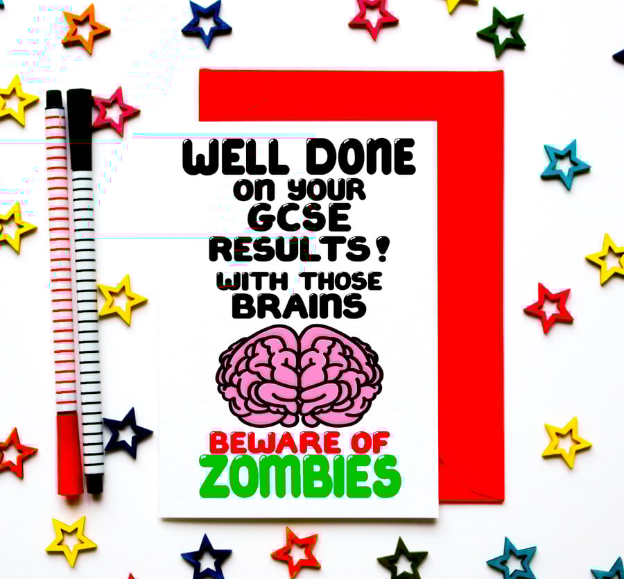 GCSE Results Card, Funny Congratulations On Your GCSEs Well Done Card 
