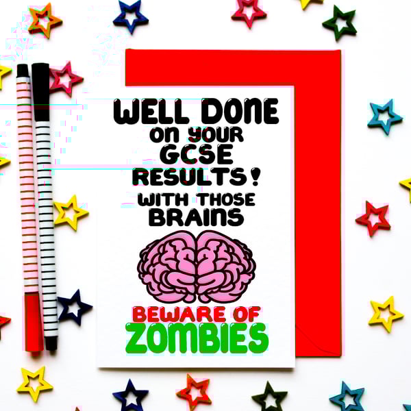 GCSE Results Card, Funny Congratulations On Your GCSEs Well Done Card 