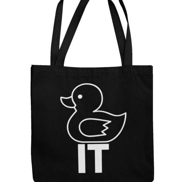 Duck themed Novelty Shopping Tote Bag DUCK it Funny non swearing Gift