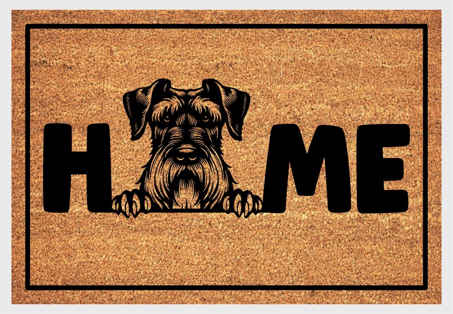 Giant Schnauzer Home Door Mat No.3 - Giant Schnauzer Welcome Mat - 3 Sizes