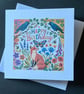 Woodland Fox & Jackdaw Birthday Card – Illustrated Nature Greeting Card