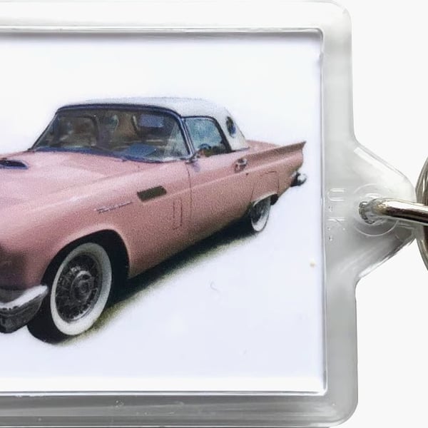 Ford Thunderbird 1957 - Keyring with 50x35mm Insert