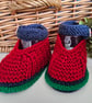 Designer Baby Boy's Hand Knitted Shoes   3 - 6 months size - Image 1