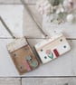 Set of 2 Wooden Floral House Hanging Decorations