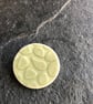 Spotty circles brooch, pale green glaze, white, porcelain, contemporary - Image 5