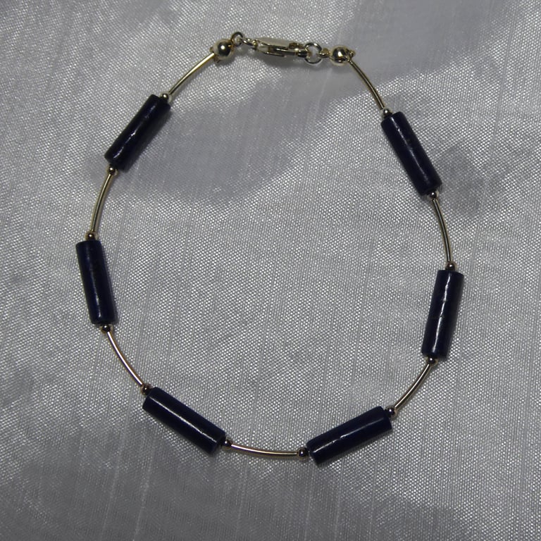 Lapis Lazuli & Sterling Silver Bracelet