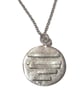 Fine Silver Handmade Patterned Disc Pendant, Unique Artisan Jewellery - Image 1