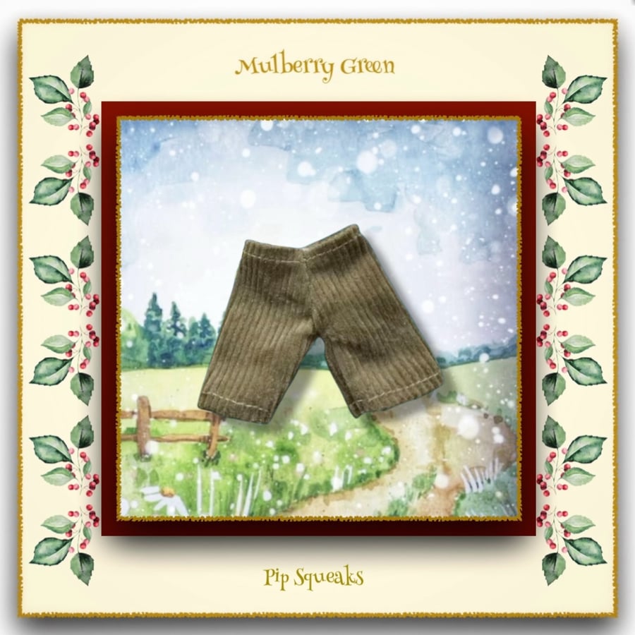 Pip Squeaks Olive Green Corduroy Trousers