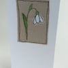 Embroidered Snowdrop 4 Card