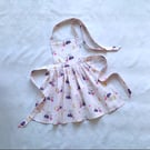 Girls apron, age 3-5 years, pink, baking, play accessory, cotton, washable, 