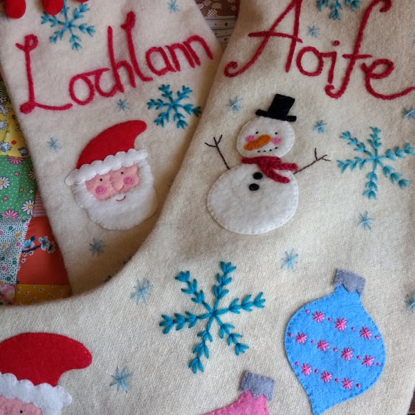 Large sized Custom made Christmas Stocking