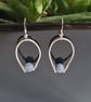 925 Silver & Blue Crackled Agate Dangle Drop Earrings Earings Gift Jewellery - Image 9