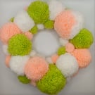 Pom pom hanging wreath 