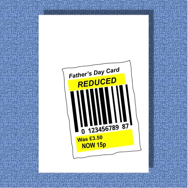 Funny Fathers Day, Dad Card, Cheap, Yellow Sticker, Humour Cards, Fathers Day