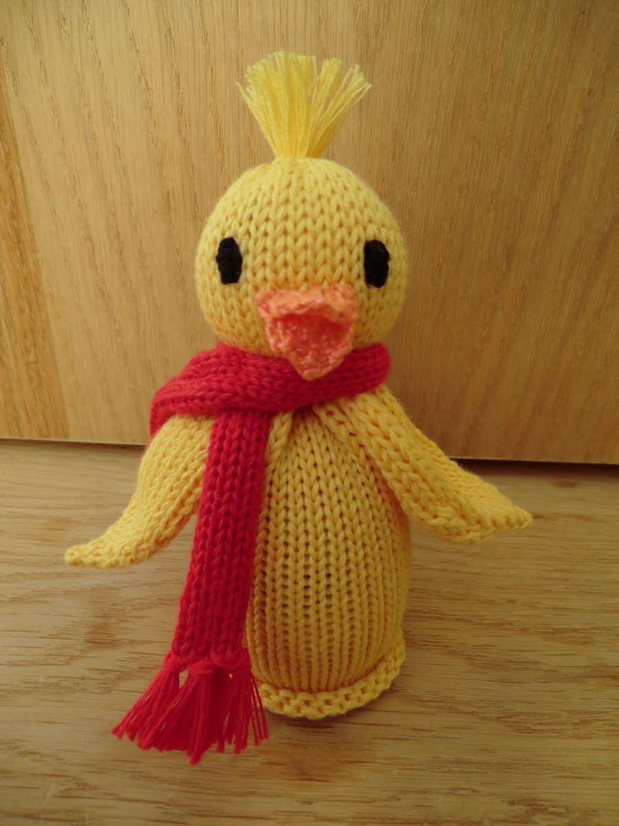 Knitted Easter Chick - Tummy Fits Chocolate Kinder Egg - Chicken Egg Cosy Gift