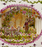 Miniature Tunnel book pop up card - made to order - handmade