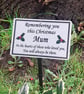 Christmas Memorial Plaque Xmas Grave Marker Christmas Grave Decoration Plaque  - Image 4