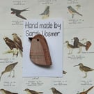 Ceramic Brown Bird Brooch
